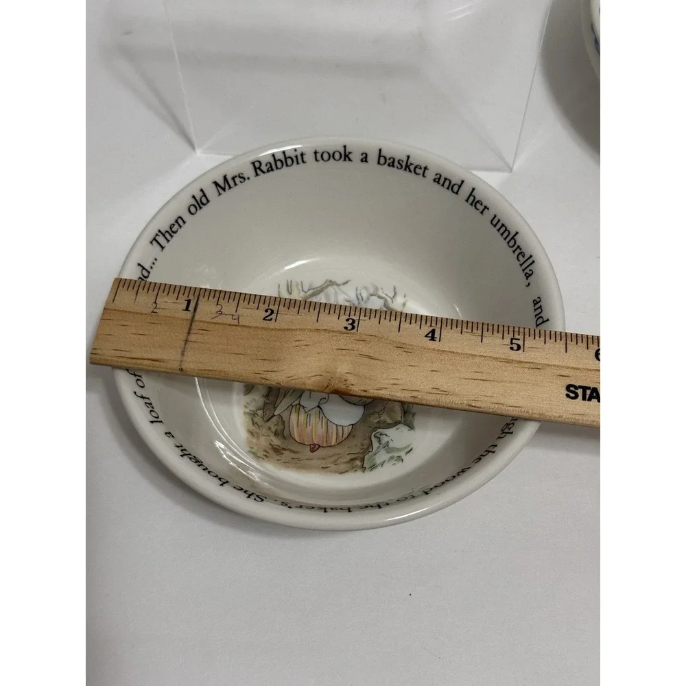 Wedgwood Peter Rabbit Nursery Set Cup Bowl Plate Beatrix Potter Made in England